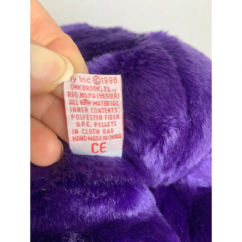 Vintage Ty Beanie Buddies‎ Princess Diana Memorial Bear Purple Plush 1998